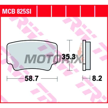 Brzdové destičky -TRW- MCB825SI, KTM SX/XC Quad/ATV 450, 505, 525 (2008-2013)
