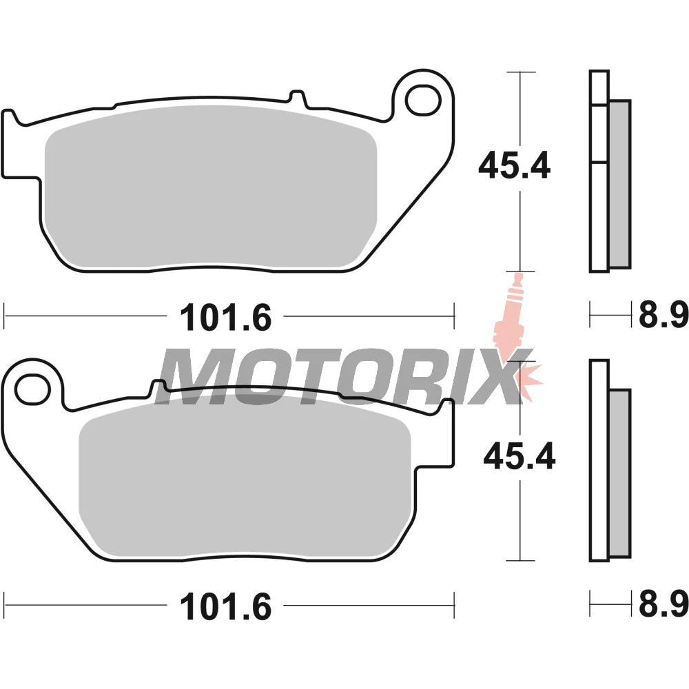 Brzdové destičky -BREMBO- 07HD13SA, Harley-Davidson XL Sportster 883 & 1200 Custom/Roadster/Low (2004-2006)