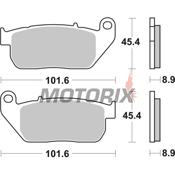 Brzdové destičky -BREMBO- 07HD13SA, Harley-Davidson XL Sportster 883 & 1200 Custom/Roadster/Low (2004-2006)