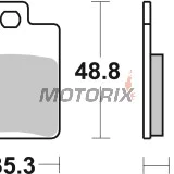 Brzdové destičky -BREMBO- 07019, Derbi Sonar 50 125 150 / Gilera Runner 180 200 / Piaggio Vespa LX 150 / MP3 125 300 500 / Zip 50 (1996-2014)