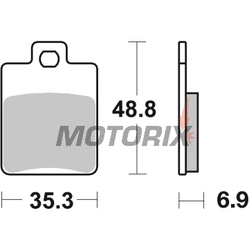 Brzdové destičky -BREMBO- 07019, Derbi Sonar 50 125 150 / Gilera Runner 180 200 / Piaggio Vespa LX 150 / MP3 125 300 500 / Zip 50 (1996-2014)