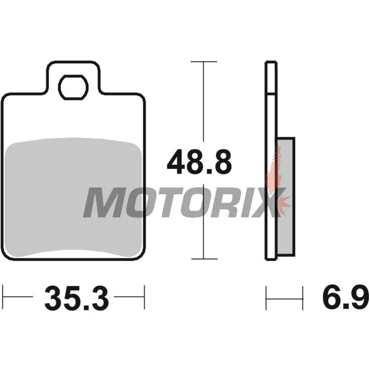 Brzdové destičky -BREMBO- 07019, Derbi Sonar 50 125 150 / Gilera Runner 180 200 / Piaggio Vespa LX 150 / MP3 125 300 500 / Zip 50 (1996-2014)