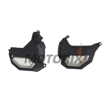 Sada chráničů víka spojky a víka statoru -POLISPORT- černé, HONDA NC 700/750 2014-2020