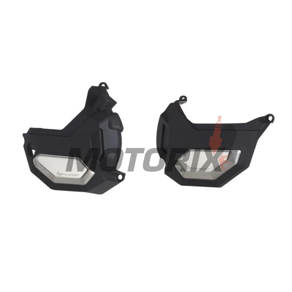 Sada chráničů víka spojky a víka statoru -POLISPORT- černé, HONDA NC 700/750 2014-2020
