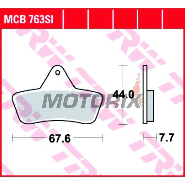 Brzdové destičky -TRW- MCB763SI, Arctic Cat 250/300/400/440/454/500 ATV 2x4/4x4/Autom. (1998-2004), Arctic Cat Bear Cat 450/454 2x4/4x4 (1996-1998)