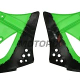 Přední boční plasty -POLISPORT- černé/zelené, KAWASAKI KX 450 2009-2011