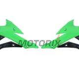 Přední boční plasty -POLISPORT- černé/zelené, KAWASAKI KX 85 2014-2021