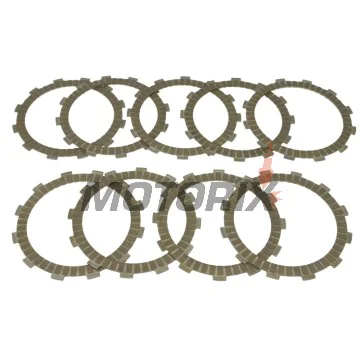 Sada spojkových lamel -TRW- MCC525-9, Husqvarna CR250, WR250/360 (1999); TM Racing Cross 300 (1996-2005), EN 250/250F/300/400F (1996-2011), MX 250/250F (1996-2007), SMR 250/300 2T (2005-2007), SMX 250F (2002-2006)