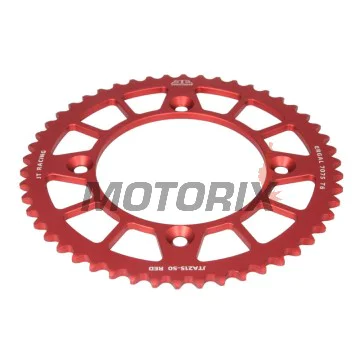 Zadní rozeta -JT- JTA215,50RED, 50 zubů, červený, hliníkový, Honda CR 80 1985-2007, CR 85 2003-2007, CRF 150 2007-2021