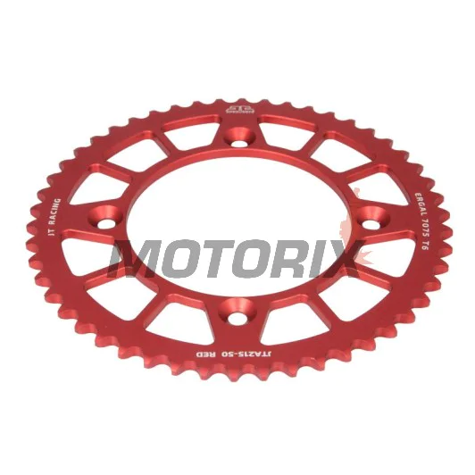 Zadní rozeta -JT- JTA215,50RED, 50 zubů, červený, hliníkový, Honda CR 80 1985-2007, CR 85 2003-2007, CRF 150 2007-2021