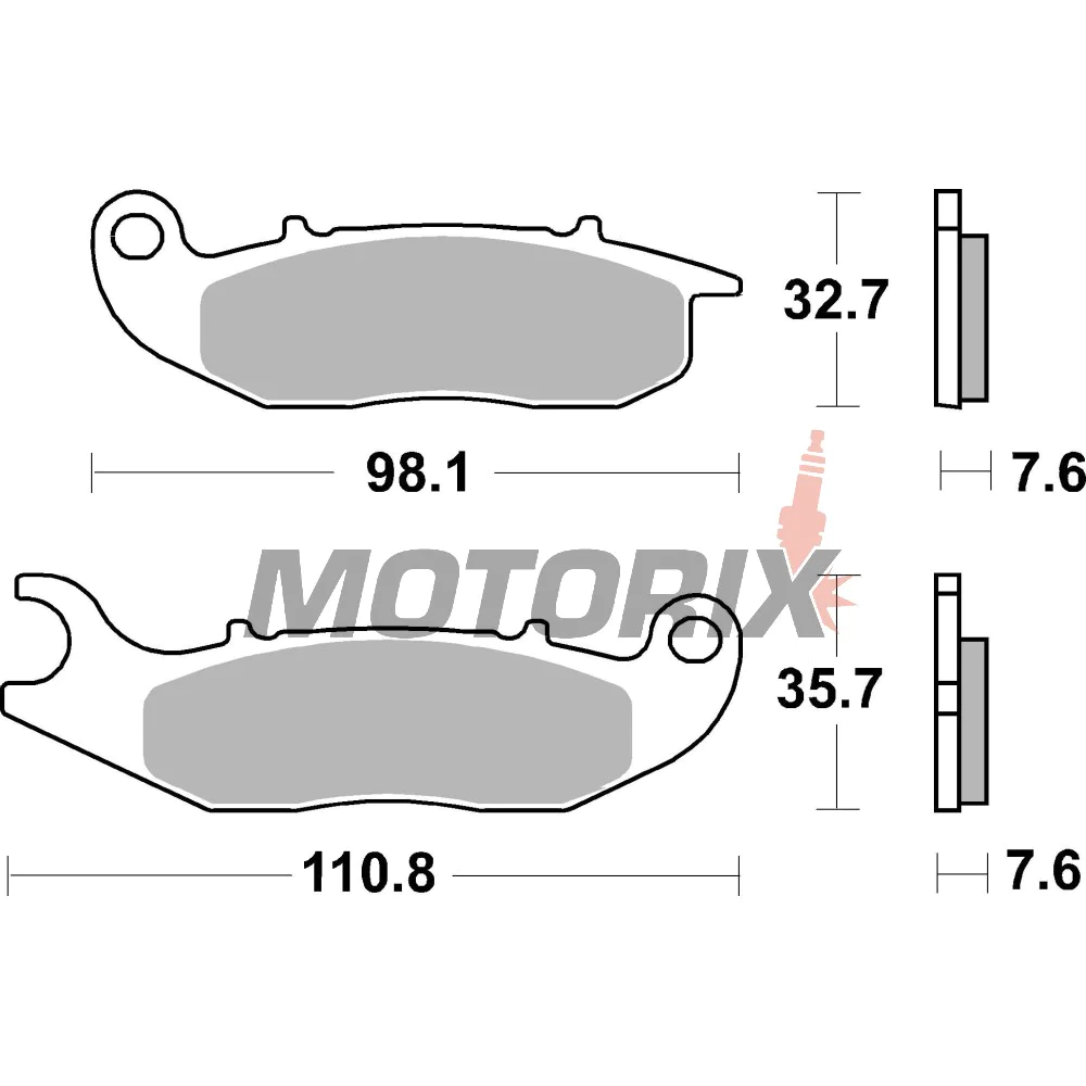 Brzdové destičky -BREMBO- 07GR03CC, Derbi Mulhacen 125/Terra 125/Terra Adventure 125 (2007-2008)