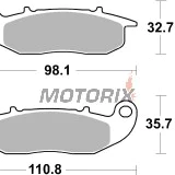 Brzdové destičky -BREMBO- 07GR03CC, Derbi Mulhacen 125/Terra 125/Terra Adventure 125 (2007-2008)