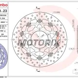 Brzdový kotouč -BREMBO- 78B40823, Honda CBR600F, CBR600FS Sport, CBR600FA ABS (1999-2012)