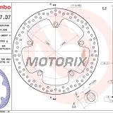 Brzdový kotouč -BREMBO- 68B407D7, BMW F 800, HP2 1200, K 1200-1300, R 850-1200 (2001-2013)
