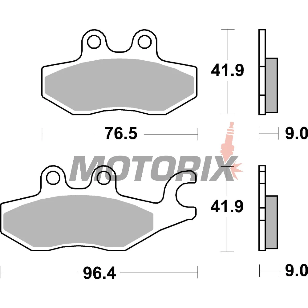 Brzdové destičky -BREMBO- 07060, Piaggio/Vespa Beverly, MP3, X-Evo, X7, X8, X9, X10 (2004-2014)