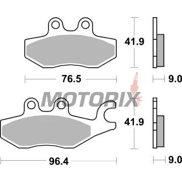 Brzdové destičky -BREMBO- 07060, Piaggio/Vespa Beverly, MP3, X-Evo, X7, X8, X9, X10 (2004-2014)