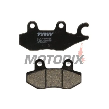 Brzdové destičky -TRW- MCB689, Kawasaki KLF/KVF/KX/KLX, Kymco Agility/Grand Dink/Stryker, Suzuki Burgman, Peugeot Satelis, Honda Rebel/NSR, Husqvarna TE 610, Yamaha YZ (1989-2017)
