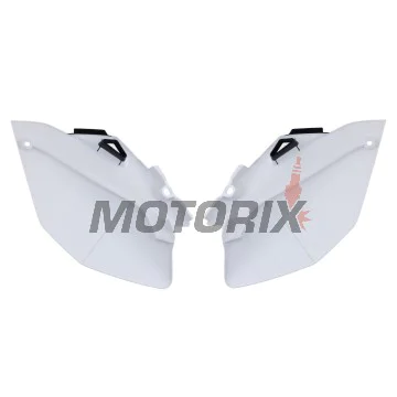 Zadní boční plasty -POLISPORT- černé/bílé, YAMAHA YZ 250/450 2006-2009