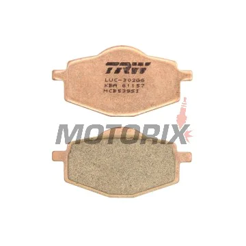 Brzdové destičky -TRW- MCB539SI, Adly Fox 50, Beta Euro/Jonathan 350, Gilera RC600, Apache 125, MBK Flame 125, Thunder 125, Skyliner 125, Booster 100, Sachs Roadster 650/800, Yamaha DT50/80/125, TDR125, TT600, XT350/500/600 Tenere, XTZ660 Tenere, YBR125, 