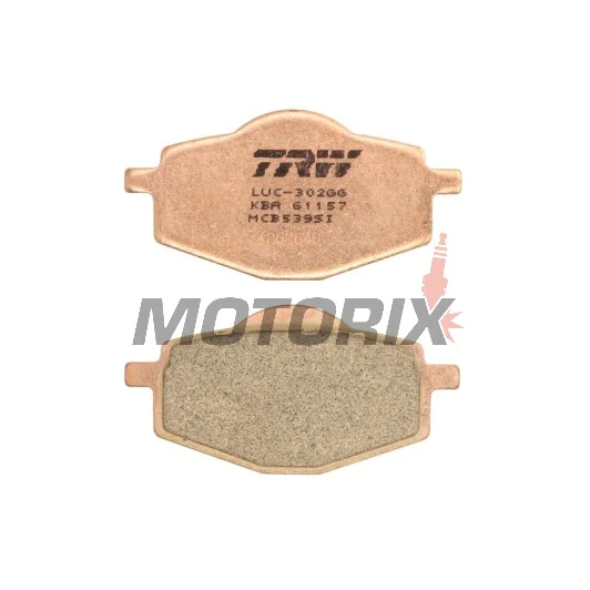 Brzdové destičky -TRW- MCB539SI, Adly Fox 50, Beta Euro/Jonathan 350, Gilera RC600, Apache 125, MBK Flame 125, Thunder 125, Skyliner 125, Booster 100, Sachs Roadster 650/800, Yamaha DT50/80/125, TDR125, TT600, XT350/500/600 Tenere, XTZ660 Tenere, YBR125