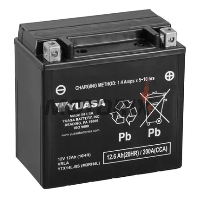 Akumulátor -YUASA- YTX14L-BS, 13Ah 12V