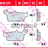 Brzdové destičky -TRW- MCB575EC, CPI Sahel 125, Gas Gas EC/FSE/FSR/MC/SM 125-515cc, Honda CR/CRM/XR 50-650cc, Kawasaki KDX/KLX/KX 125-500cc, Suzuki DR-Z/RM 125-400cc, Yamaha WR/YZ 125-426cc
