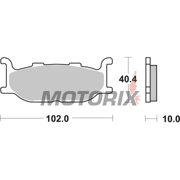 Brzdové destičky -BREMBO- 07YA27SA, Yamaha XV535 Virago/XV950 Racer (1995-2016)