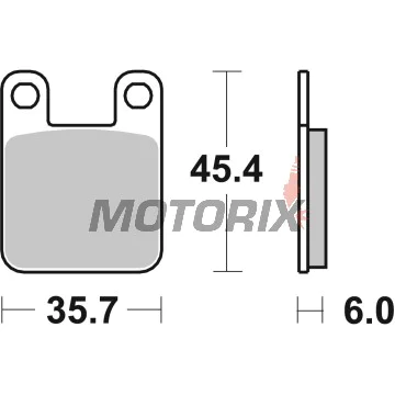 Brzdové destičky -BREMBO- 07044, Derbi, Italjet, Malaguti, Peugeot, Rieju, Yamaha 50cc (scooter, supermoto)(1991-2012)