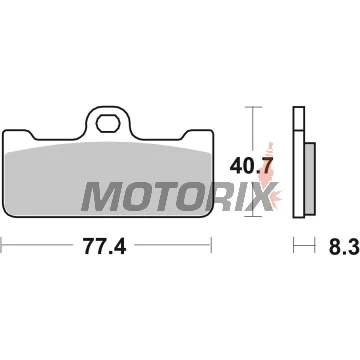 Brzdové destičky -BREMBO- 07BB10SR, Aprilia SXV 450/SXV 550 (2008)