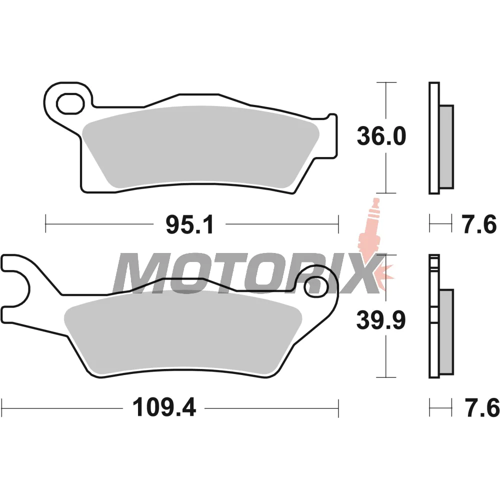 Brzdové destičky -BREMBO- 07GR26SD, BMW R80RT 1982-1984/Can-Am Outlander 500 EFI 2013-2015/Can-Am Renegade 500 EFI 2010-2015/Suzuki GSX400FE Katana 1981-1983