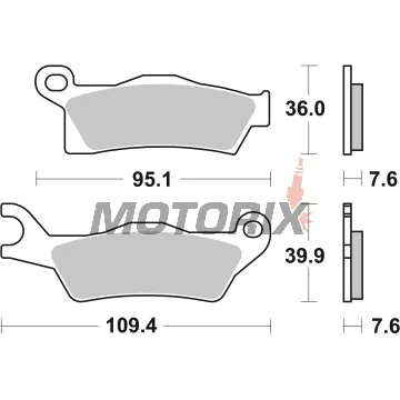 Brzdové destičky -BREMBO- 07GR26SD, BMW R80RT 1982-1984/Can-Am Outlander 500 EFI 2013-2015/Can-Am Renegade 500 EFI 2010-2015/Suzuki GSX400FE Katana 1981-1983