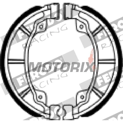 Brzdové čelisti -FERODO- FSB964, 130x28mm, Daelim Otello 125/125 Eco 1999-2006