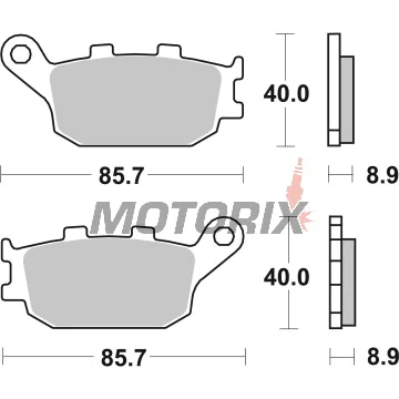 Brzdové destičky -BREMBO- 07HO36SP, Honda CB/CBF/CBR/CRF/NC/Shadow/VTR/VTX/Transalp, Kawasaki Versys/Z, Suzuki V-Strom/Bandit/GSR/GSX/SV, Yamaha FZ1/FZ6/FZ8/MT/XSR/R1/R6