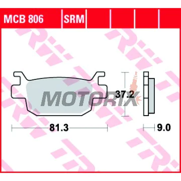 Brzdové destičky -TRW- MCB806SRM, sintrované, Honda NSS Forza 125 - 2015-2022
