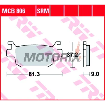 Brzdové destičky -TRW- MCB806SRM, sintrované, Honda NSS Forza 125 - 2015-2022