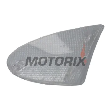 Sklíčko blinkru -RMS- pravý, Aprilia Leonardo 125/250 1999-2004, Aprilia Leonardo 300 2002-2004, Aprilia SR 50 2002-2012