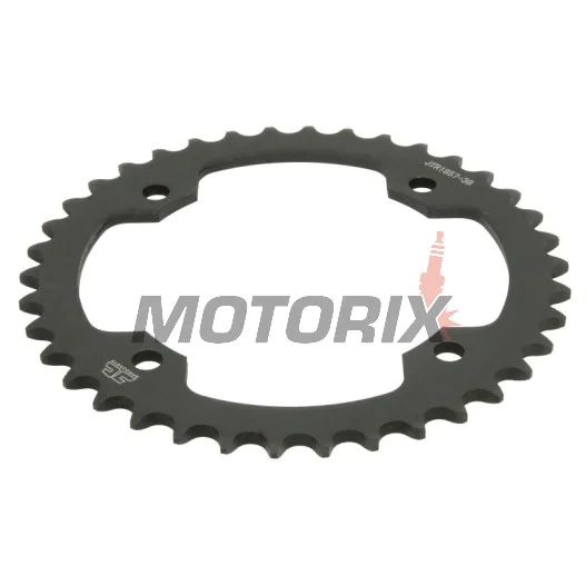Zadní rozeta -JT- JTR1857,38, 38 zubů, ocelový, Yamaha XT 600 1990-1995, 1999-2003, YFM 250 2008-2013, YFM 350 1987-1988, 2004-2013, YFM 700 2006-2018, YFZ 350 1987-1988, YFZ 450 2004-2019