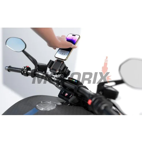 Držák telefonu -4 RIDE- s bezdrátové dobíjení, antivibrační - univerzální