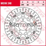 Brzdový kotouč -TRW- MSW248, 290mm, Suzuki GSF 650/650S/650A Bandit (2005-2006)/GSX 750F (2003-2006)/M 1500 Intruder (2009-2012)/SV 650/650S (2003-2009)/VLR 1800R/1800RT Intruder (2008-2013)/VZ 1500 Intruder (2009-2013)