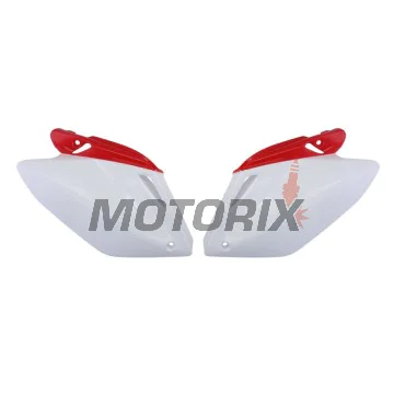 Zadní boční plasty -POLISPORT- červené/bílé, HONDA CRF 250 2004-2005