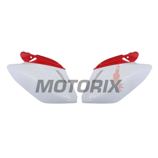 Zadní boční plasty -POLISPORT- červené/bílé, HONDA CRF 250 2004-2005