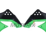 Přední boční plasty -POLISPORT- černé/zelené, KAWASAKI KX 250 2009-2012