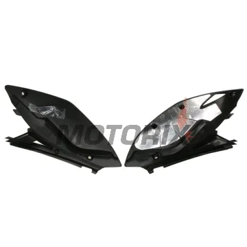 Zadní boční plasty -POLISPORT- černé, KAWASAKI KX 250 2009-2012