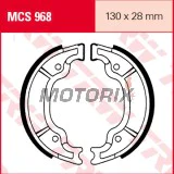 Brzdové čelisti -TRW- MCS968, 130x28mm, Aprilia Scarabeo 100, Italjet Millenium 100/125/150, MBK Skyliner/Nitro/Ovetto 100/125/150, Yamaha DT 80, Virago 125/250, Drag Star 125/250, YBR 125/250, YZ 125 (1985-2012)