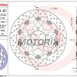 Brzdový kotouč -BREMBO- 78B40861, Kawasaki GPZ 305, GTR 1400, Z1000R, ZX-10R, ZZR 1400 (1990-2019)