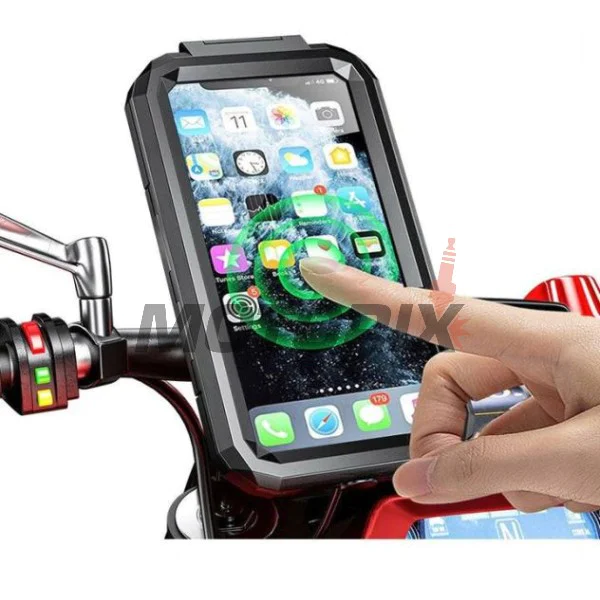 Držák telefonu -4 RIDE- voděodolná, s bezdrátové dobíjení (167x81x10mm) - univerzální