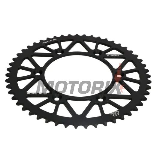 Zadní rozeta -JT- JTA897,51BLK, 51 zubů, černý, hliníkový, Husaberg FC 350 1996, FC 400 1996-1999, FC 450 2004-2006, FC 501/600 2000, FC 550 2003-2008, FE 250 2013-2014, FE 350 1996, 2013, FE 390 2010-2012, FE 400 2000-2003, FE 450 2004-2014