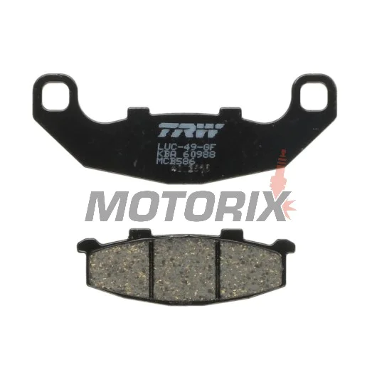 Brzdové destičky -TRW- MCB586, Kawasaki GPX400R, GPZ500S/500R, KR-1 250, Xantus 400, Zephyr 400/550, ZXR250, Suzuki GSX1100G, RGV250 (1987-2004)