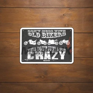 Garážová cedule -OXFORD- Don’t mess with bikers, 200x300mm