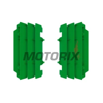 Chrániče chladiče -POLISPORT- zelený, KAWASAKI KX 250 2005-2007